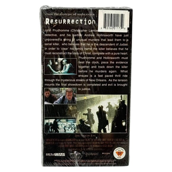 Resurrection Vintage VHS New Sealed Christopher Lambert 1999 Horror - Picture 3 of 5